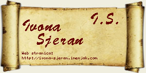 Ivona Sjeran vizit kartica